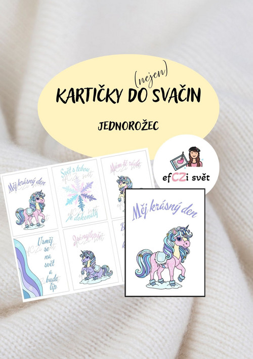 Vzkazy do svačin - JEDNOROŽCI ZIMNÍ