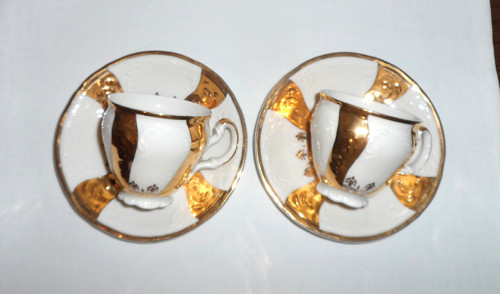 2x moka ŠAPO zlacené, Bernadotte • Lesov