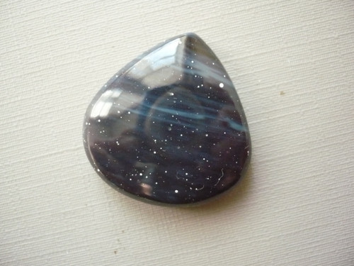 Kabošon - obsidián modrý 27 mm, č.7f