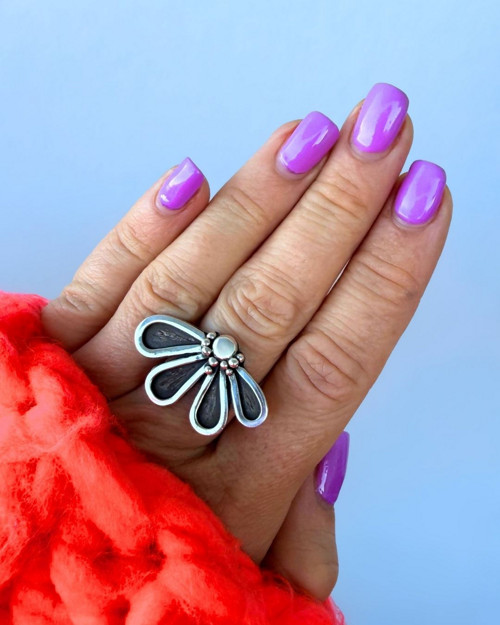 Strieborný prsteň 925 kvet