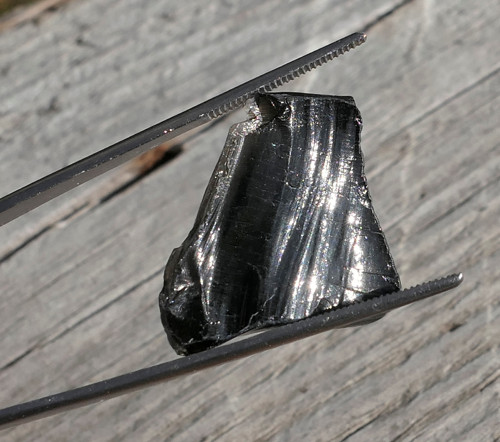 Surový obsidián stříbrný V2579 — foto 1