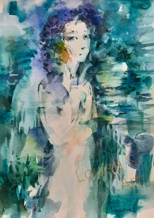 "Just like Heaven" - akvarel, papír, A4