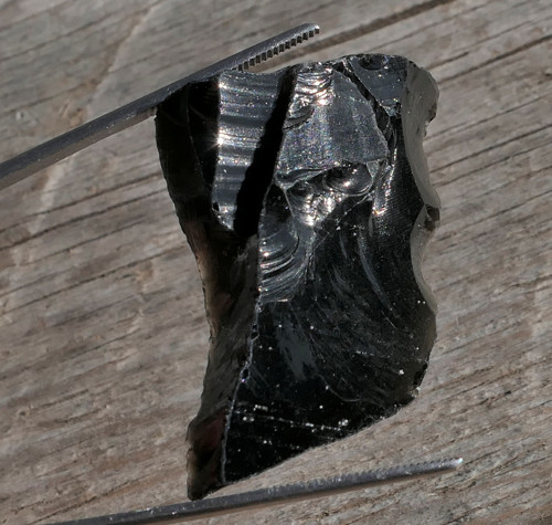 Surový obsidián stříbrný V2619 — foto 1