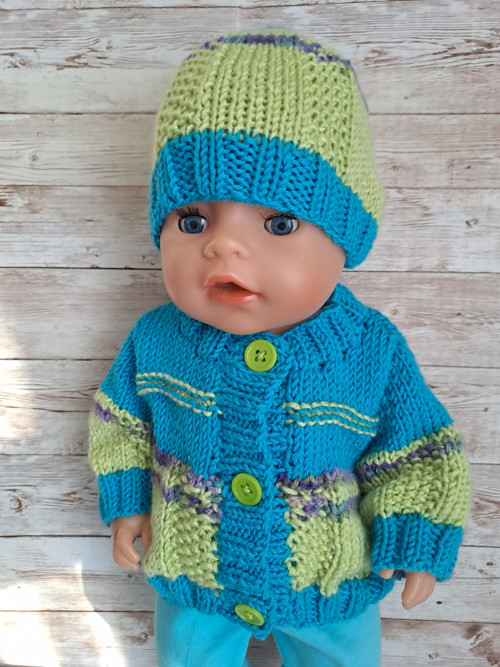 Baby Born 43 cm - svetr s čepicí