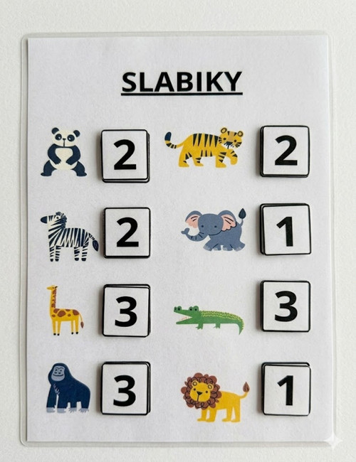 Slabiky se zvířátky