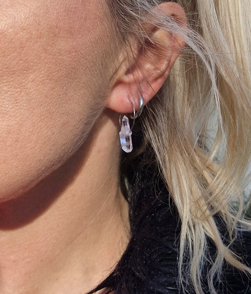 Diamant Herkimer purple*ocel*náušnice*kruhy — foto 1