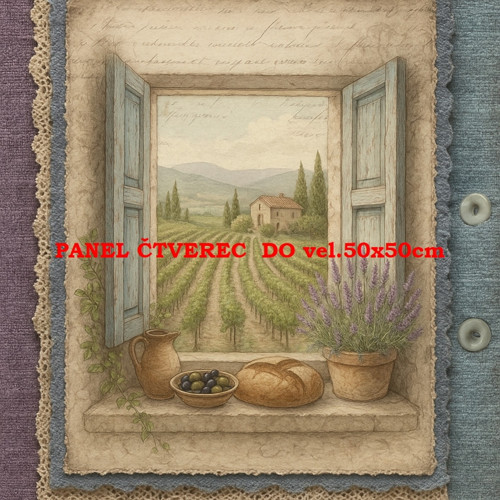 Bavlněný panel 25x25 cm - skl​adem — foto 1
