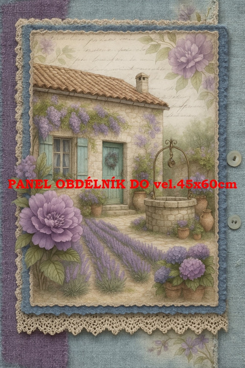 Bavlněný panel 17x25 cm - skl​adem — foto 1