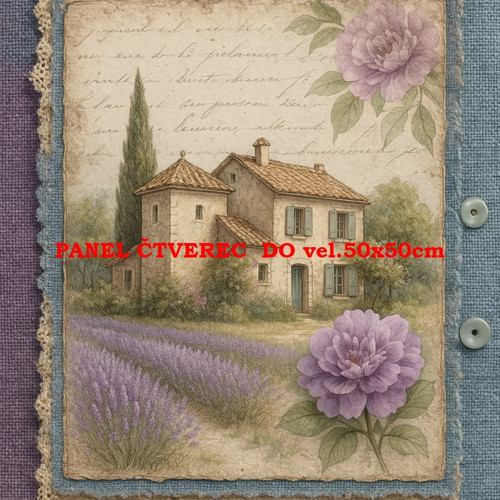 Bavlněný panel 25x25 cm - skl​adem — foto 1