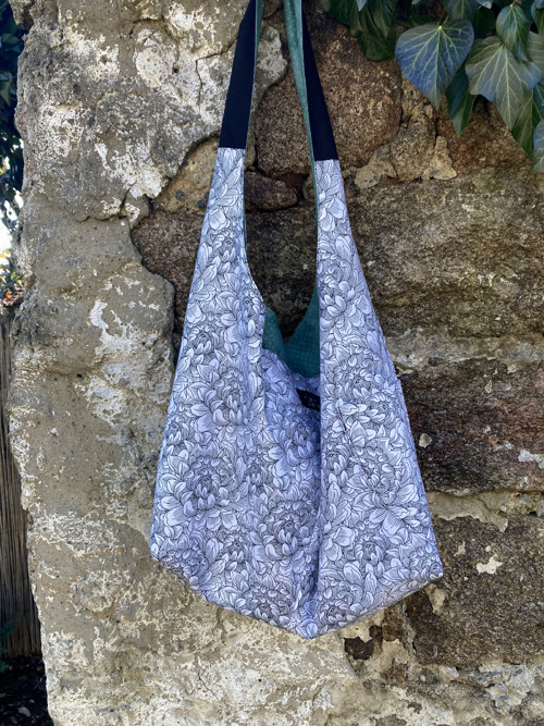 Hobo bag černobílá