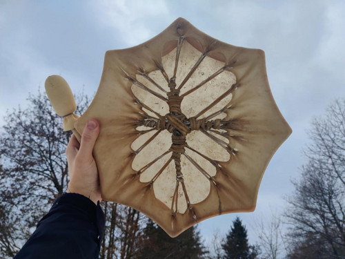 Šamanský buben 34cm - "Rozbřesk"