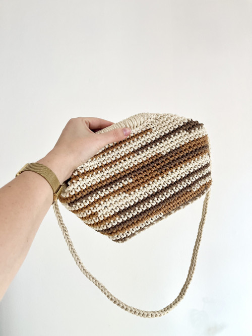 Clutchbag Róza v hnědých tónech