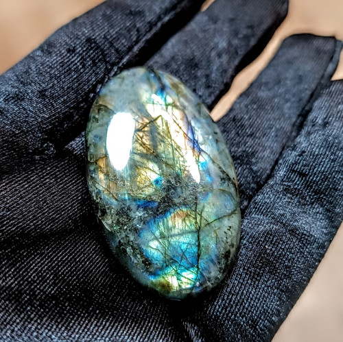 Labradorit, ID 5542, 48x28 mm - výprodej