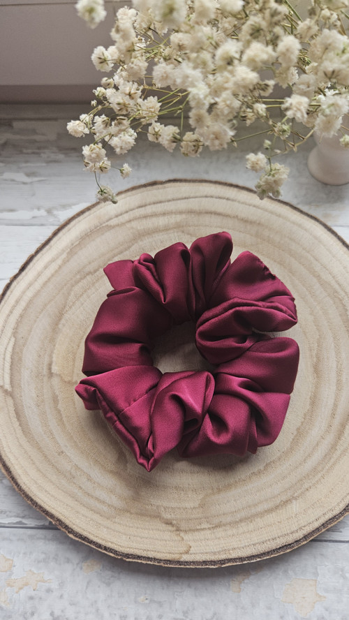 Scrunchie vínová barva M