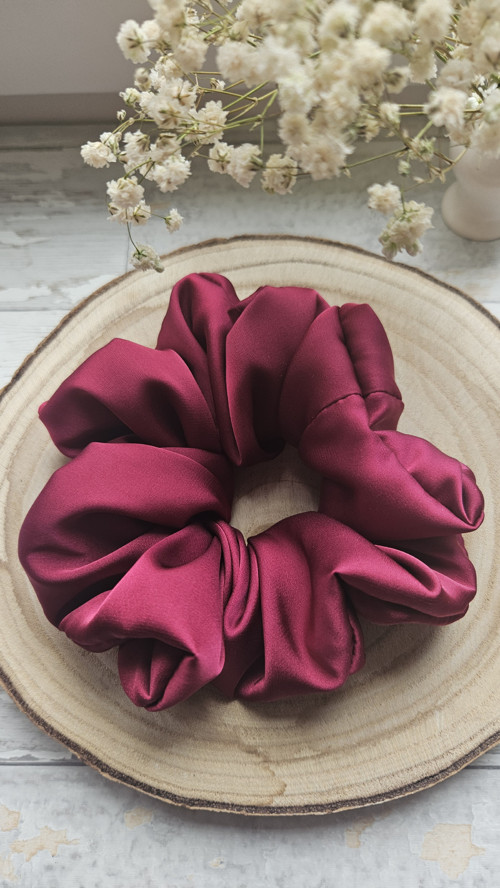 Scrunchie vínová barva L