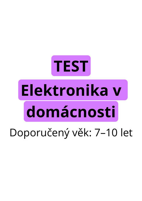 TEST – Elektronika v domácnosti (PDF)