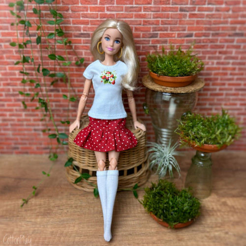 Podkolenky pro Barbie - bílé — foto 1