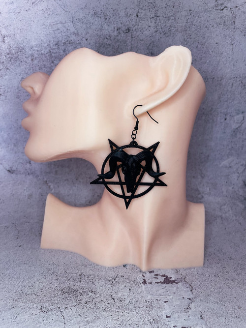 Náušnice Alternative Pentagram Baphomet