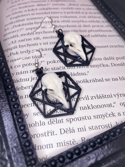 Náušnice Alternative Osteology Geometry lebka