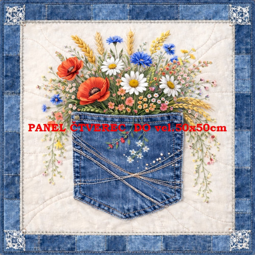 Bavlněný panel 10x10 cm
