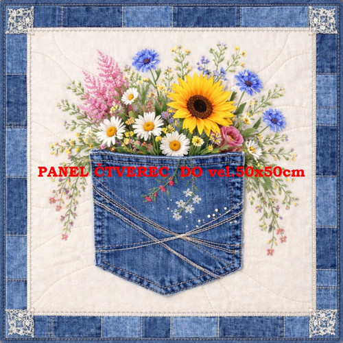 Bavlněný panel 10x10 cm