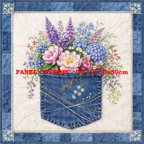 Bavlněný panel 10x10 cm