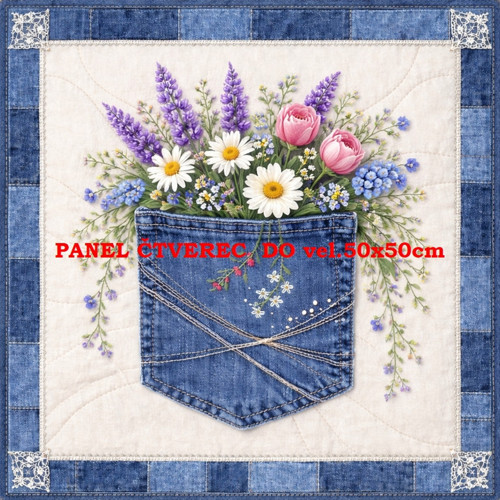 Bavlněný panel 10x10 cm