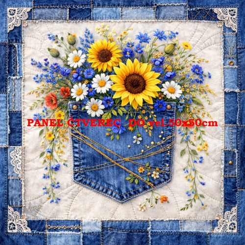 Bavlněný panel 10x10 cm