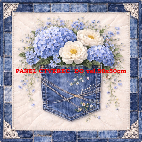 Bavlněný panel 10x10 cm — foto 1