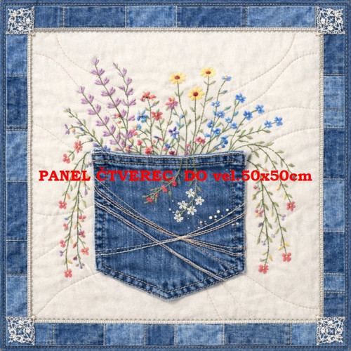Bavlněný panel 10x10 cm