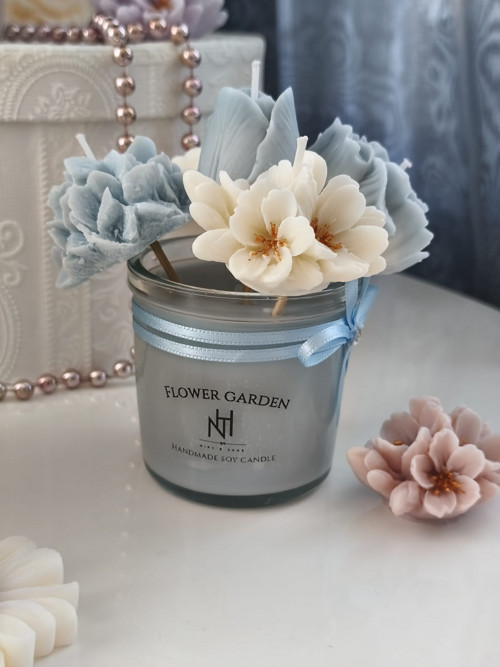 Luxury Flower Garden NH 2 Light Blue