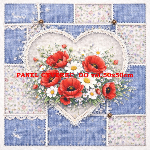Bavlněný panel 10x10 cm