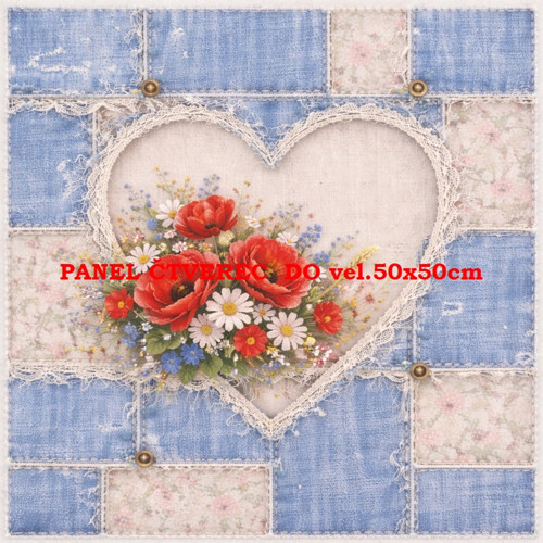 Bavlněný panel 10x10 cm