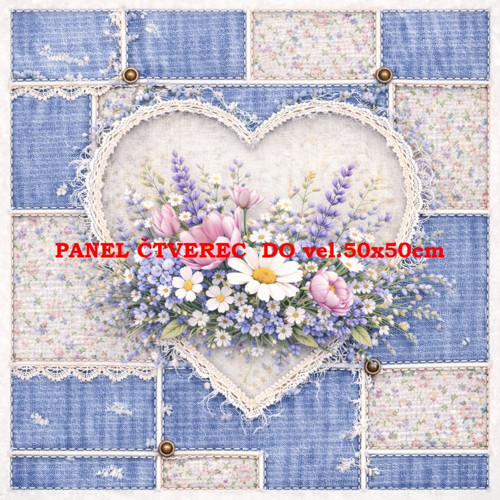 Bavlněný panel 10x10 cm