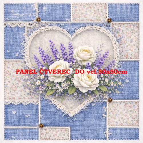 Bavlněný panel 10x10 cm
