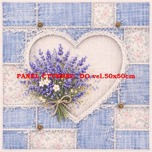 Bavlněný panel 10x10 cm — foto 1