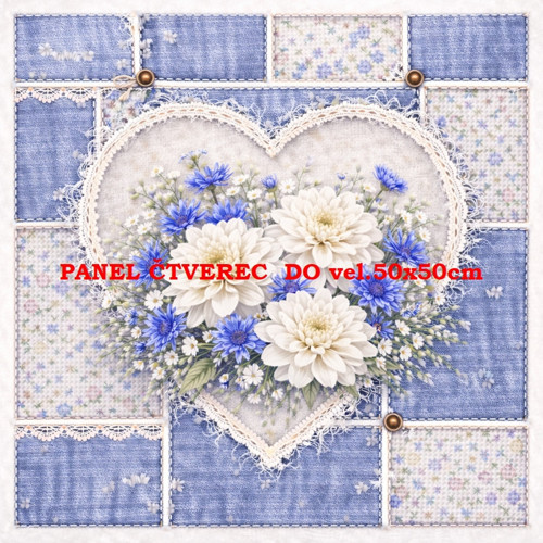 Bavlněný panel 10x10 cm