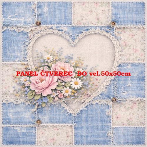 Bavlněný panel 10x10 cm
