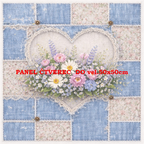 Bavlněný panel 10x10 cm
