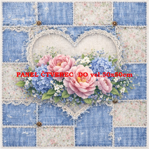 Bavlněný panel 10x10 cm