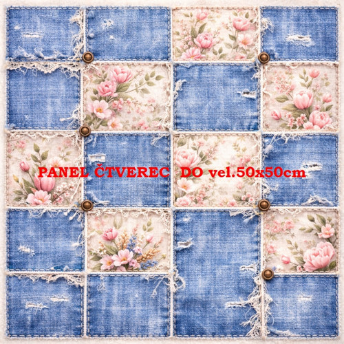 Bavlněný panel 10x10 cm — foto 1