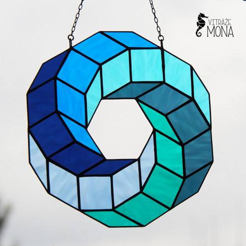 Torus Mobius v modrých odstínech