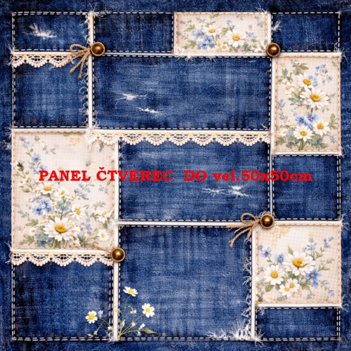 Bavlněný panel 10x10 cm — foto 1