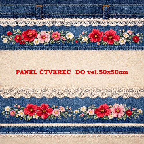 Bavlněný panel 10x10 cm