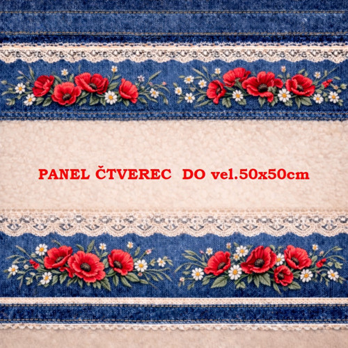 Bavlněný panel 10x10 cm