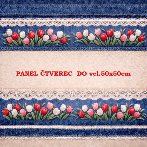 Bavlněný panel 10x10 cm — foto 1