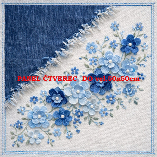 Bavlněný panel 10x10 cm