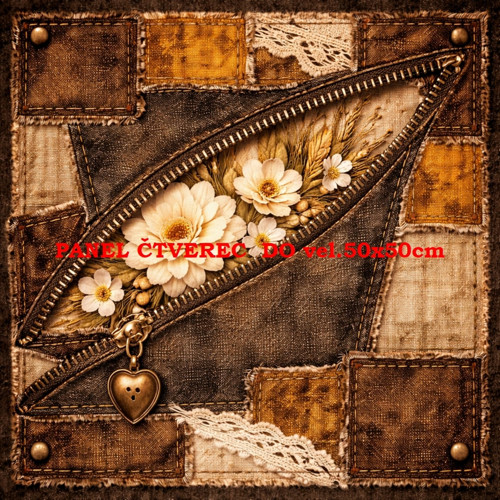 Bavlněný panel 10x10 cm