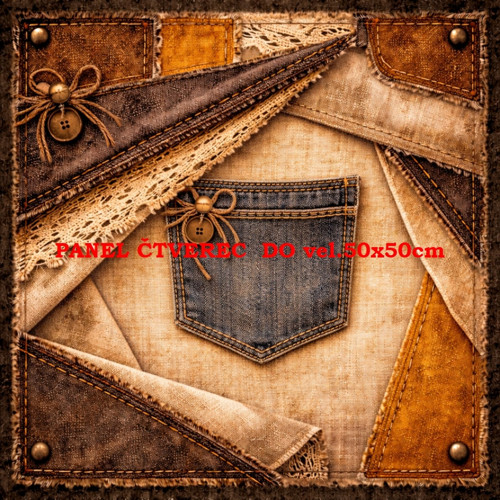 Bavlněný panel 10x10 cm — foto 1
