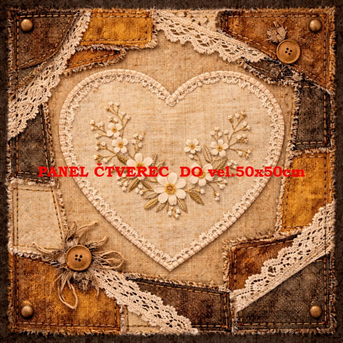 Bavlněný panel 10x10 cm